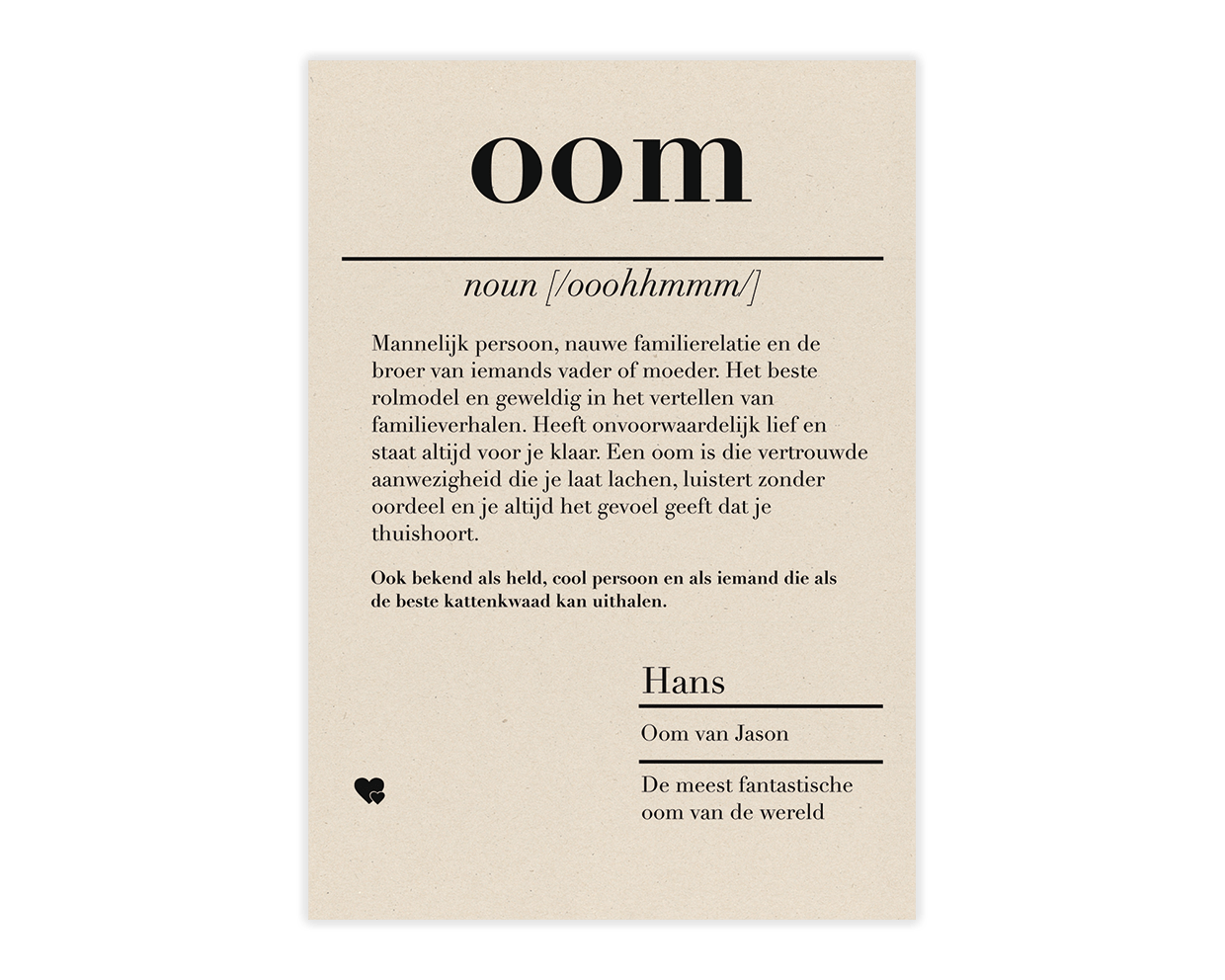 Dictionary kaart Oom 1 dictionary kaart oom
