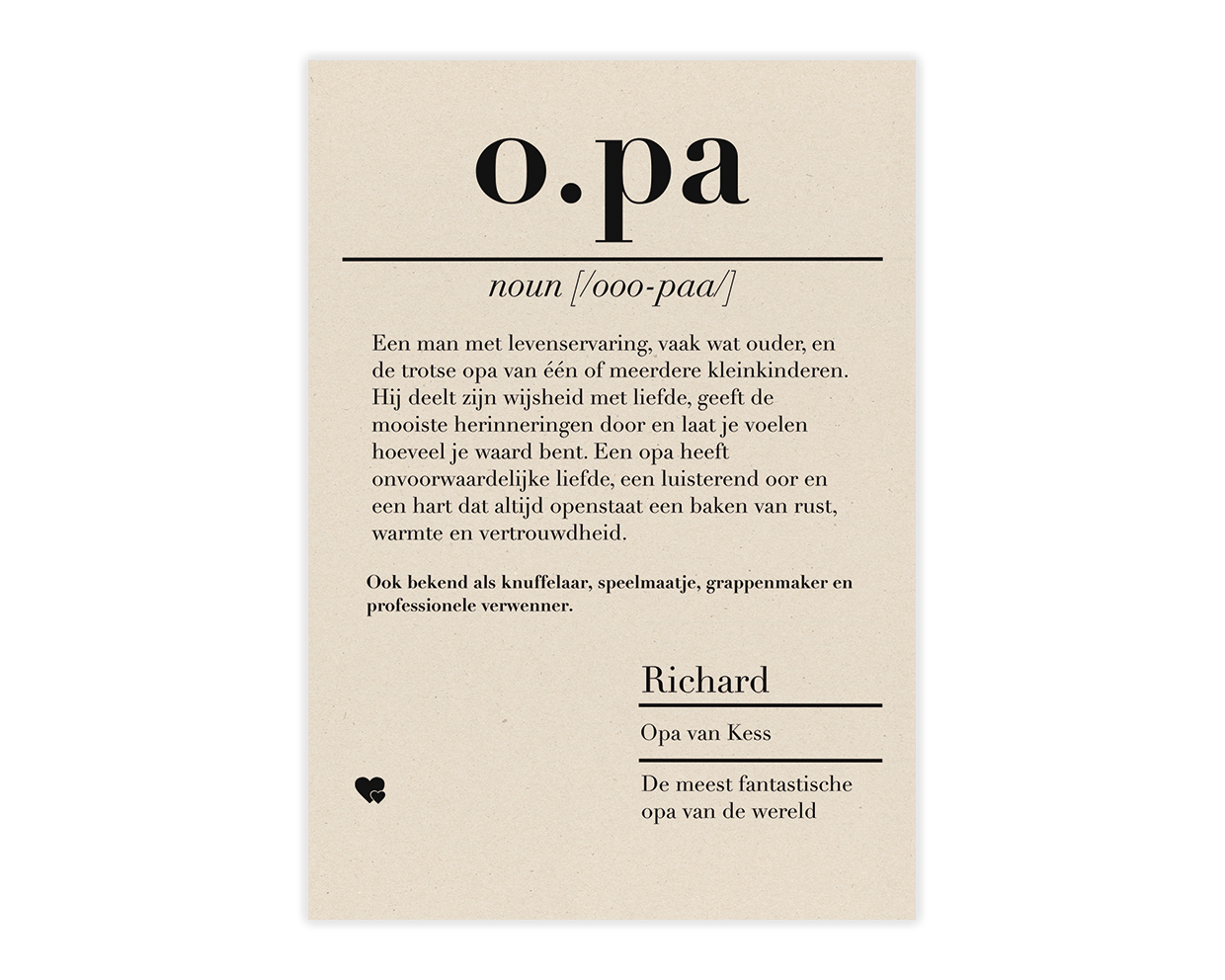 Dictionary kaart Opa 1 dictionary kaart opa