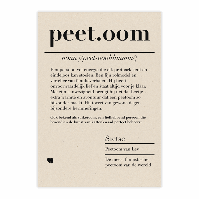dictionary kaart peetoom