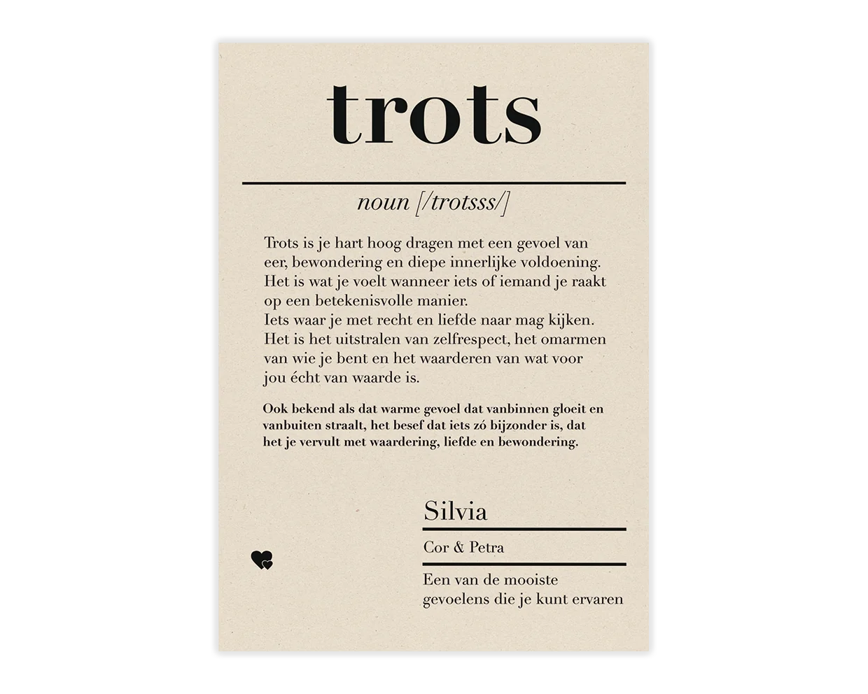 dictionary kaart trots