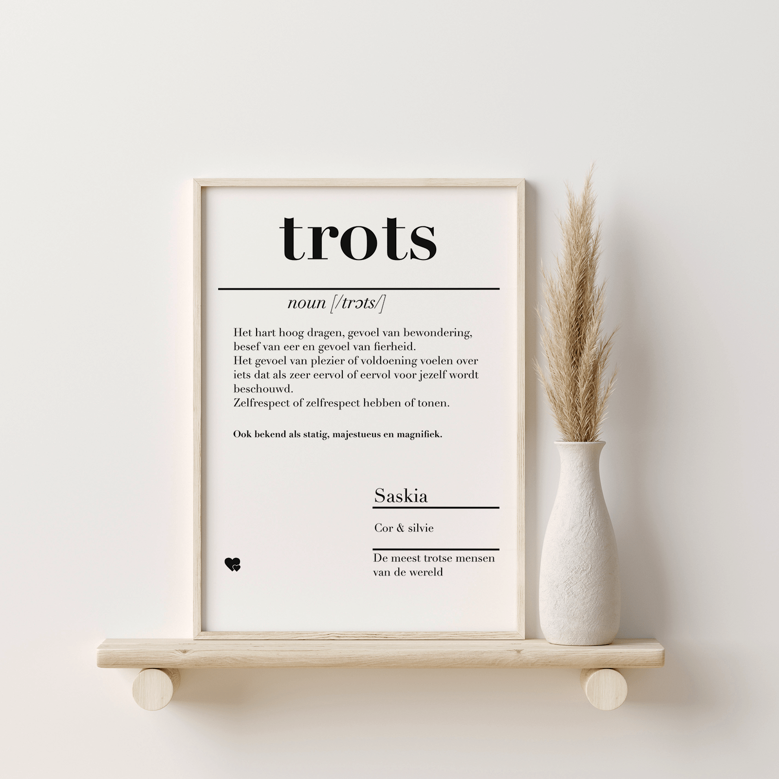 Poster | Dictionary 'Trots' 1 Poster | Dictionary 'Trots'