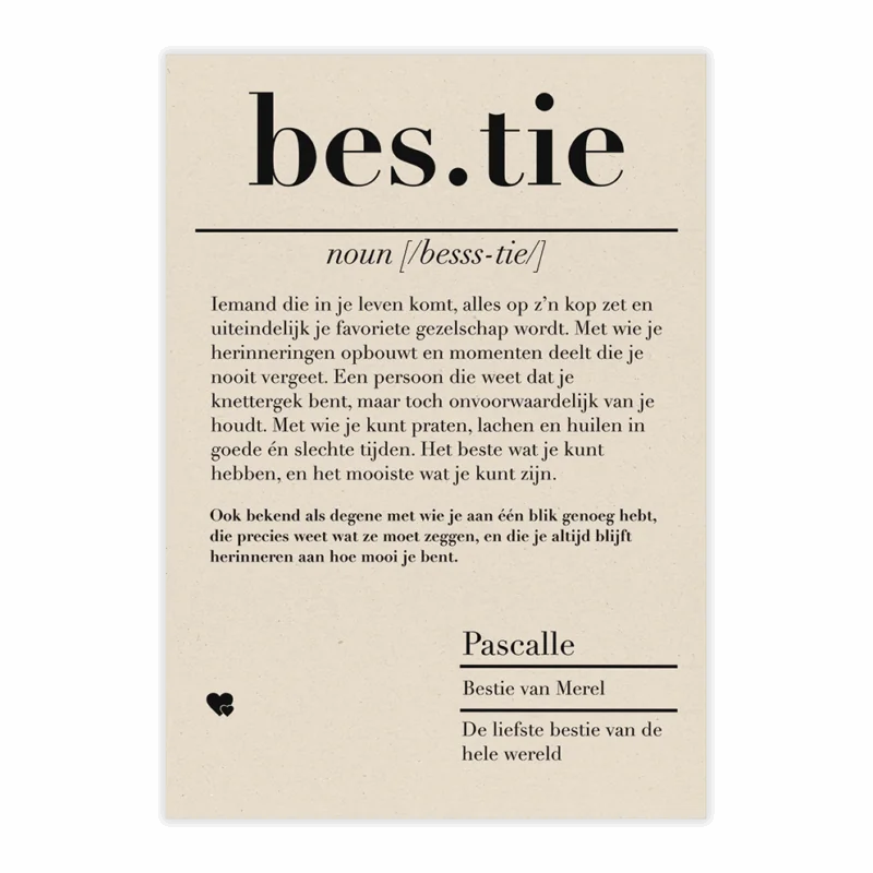 dictionary kaart bestie
