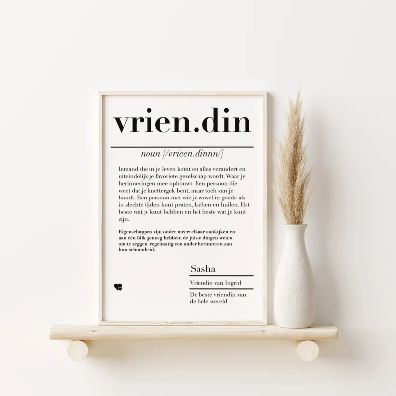 dictionary poster vriendin