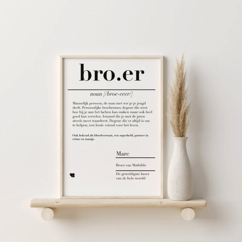 Dictionary poster broer