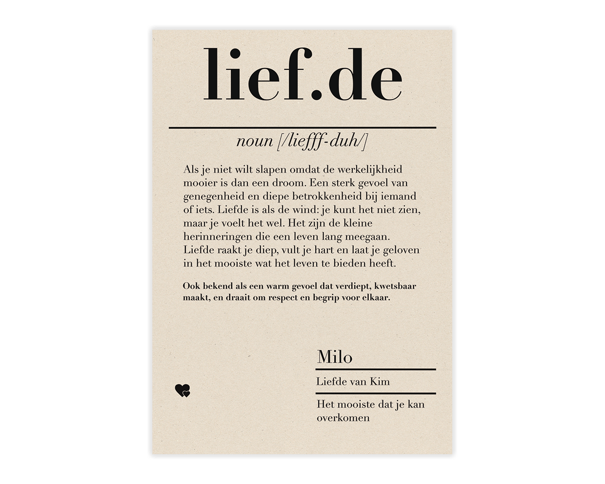 Dictionary kaart Liefde 1 dictionary kaart liefde