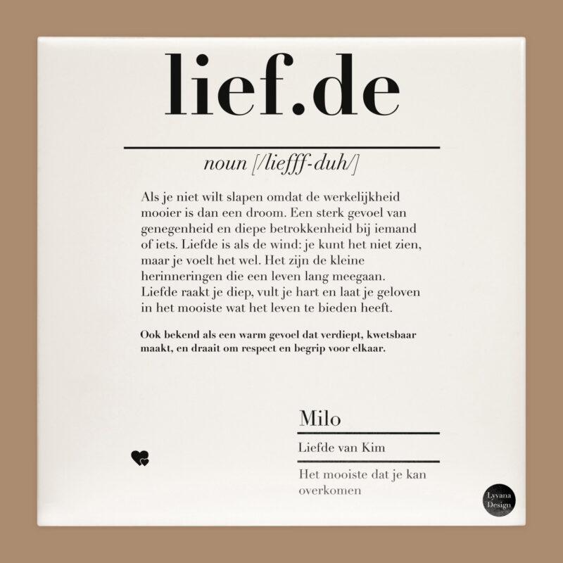 Liefde tegel Nederlands