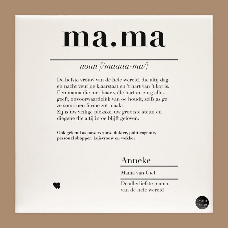 Mama tegel belgisch