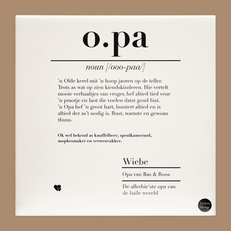 Opa tegel gronings