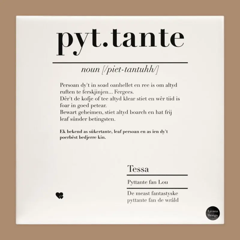 peettante tegel fries