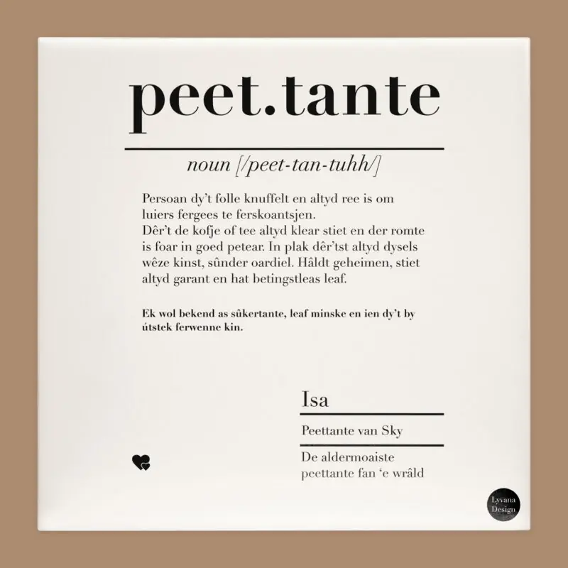 peettante tegel gronings