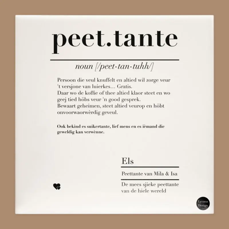 peettante tegel limburgs