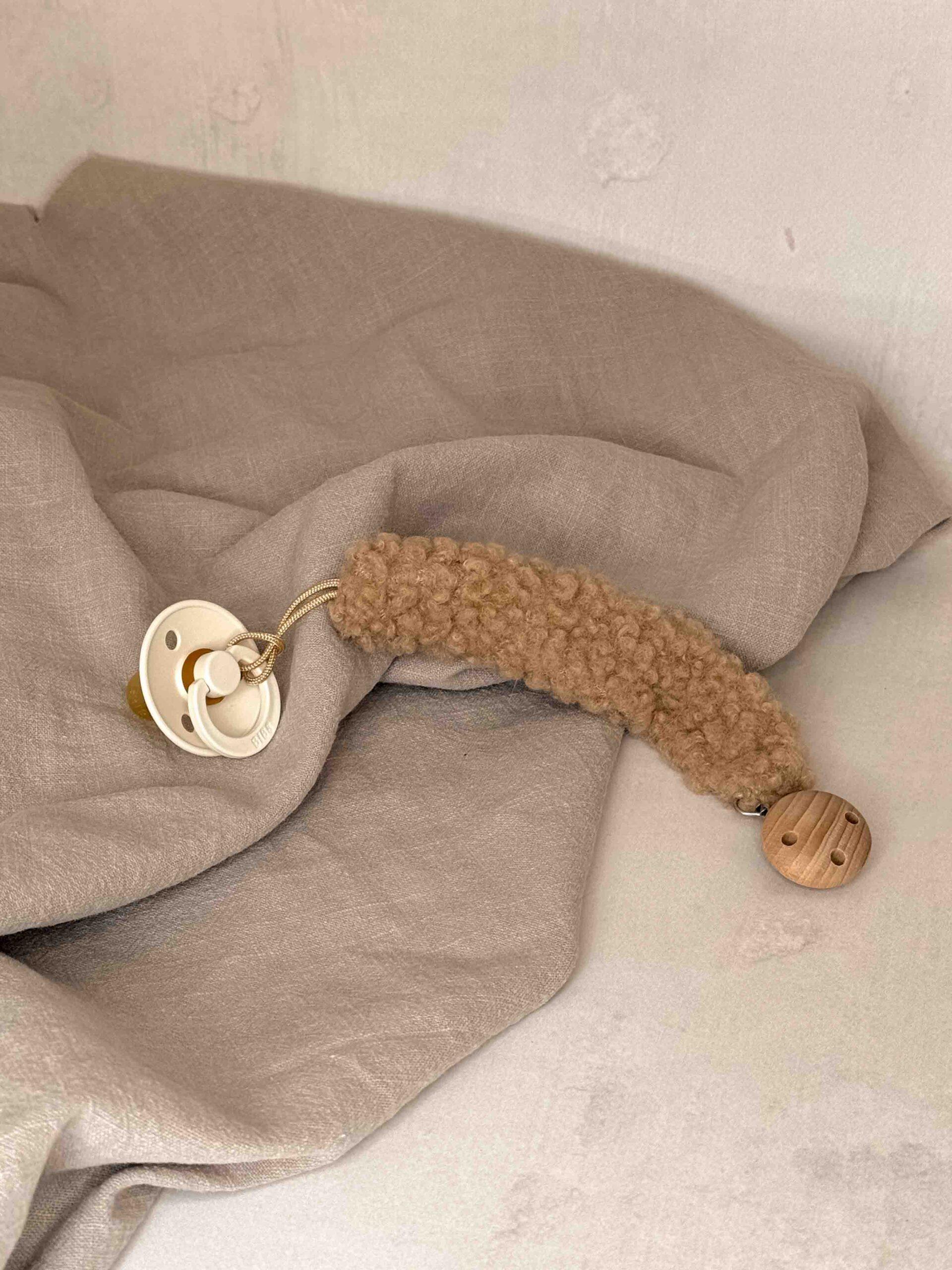 Teddy speenkoord Zand 2 teddy speenkoord zand