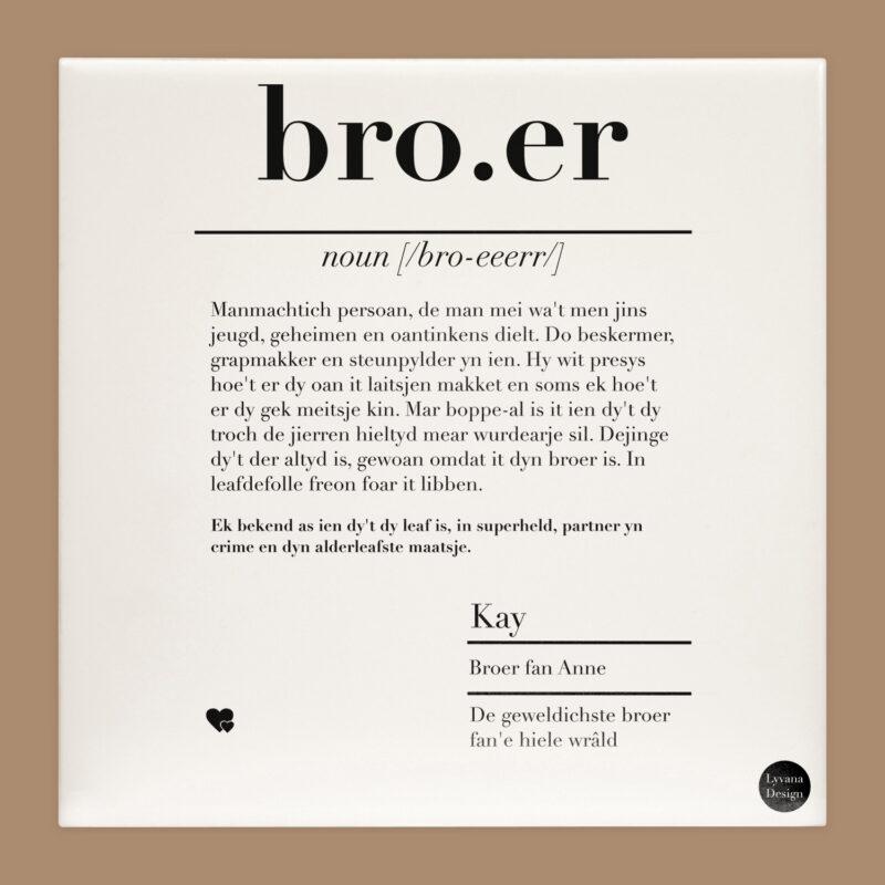 Broer tegel fries