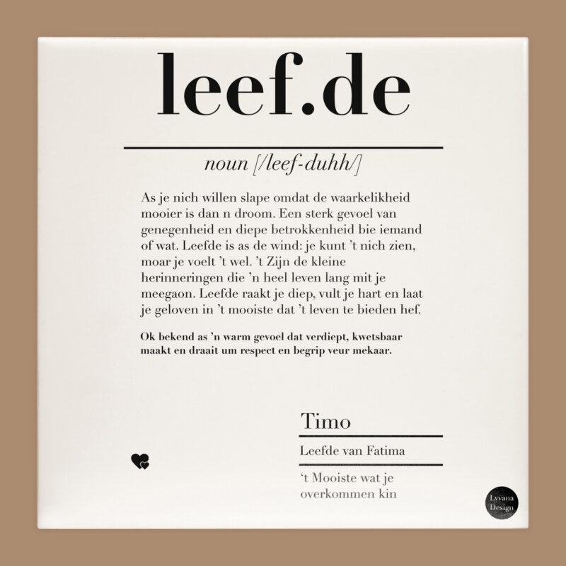liefde tegel gronings