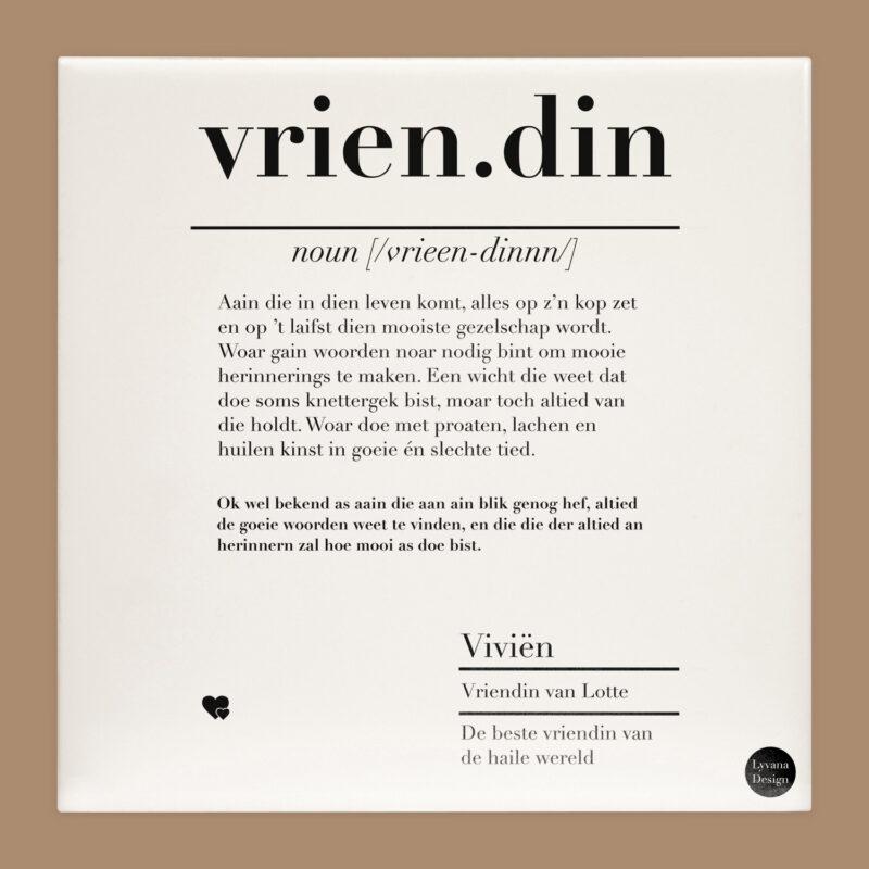 vriendin tegel gronings