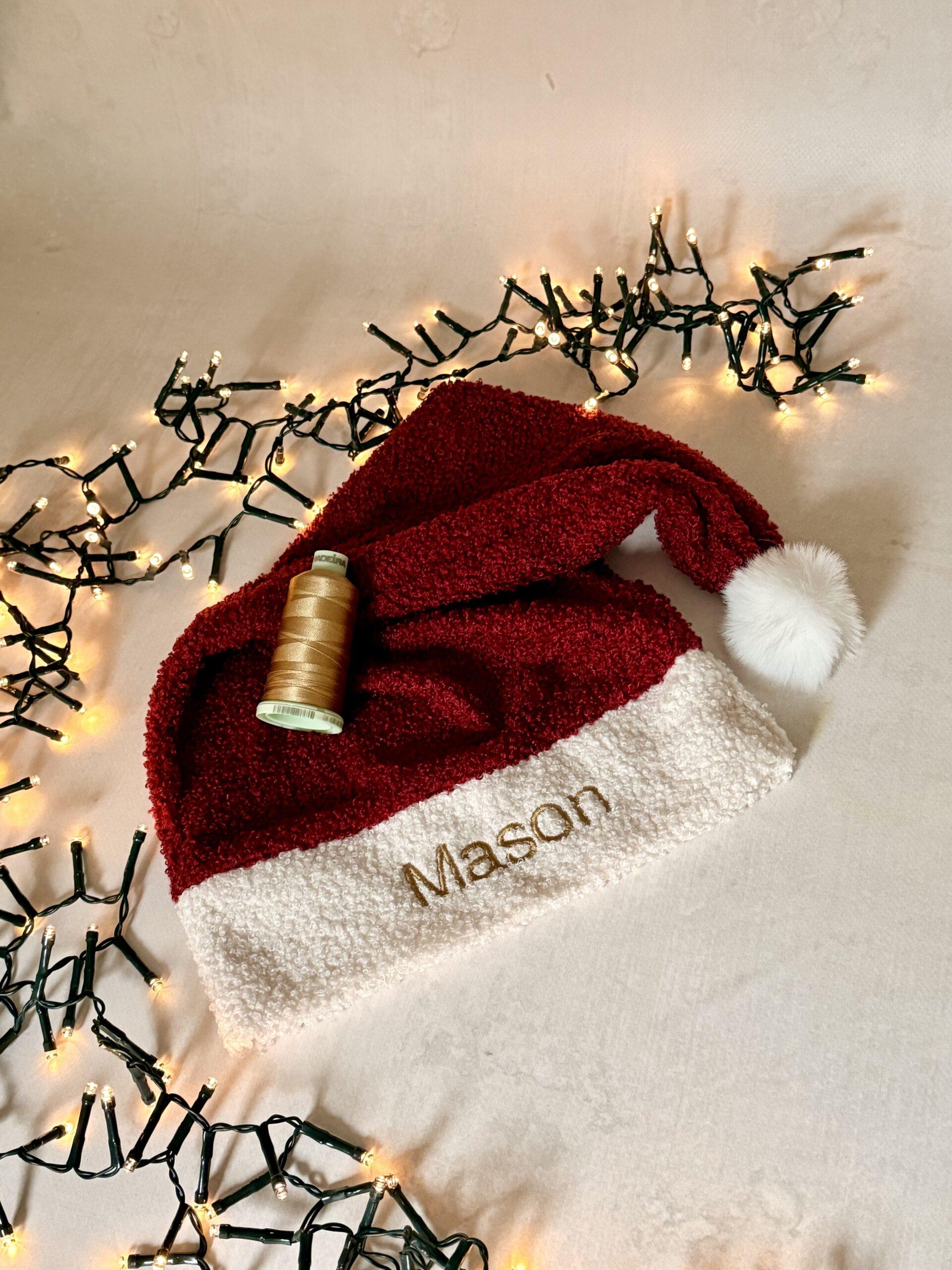 Kerstmuts met naam rood 4 Kerstmuts met naam rood
