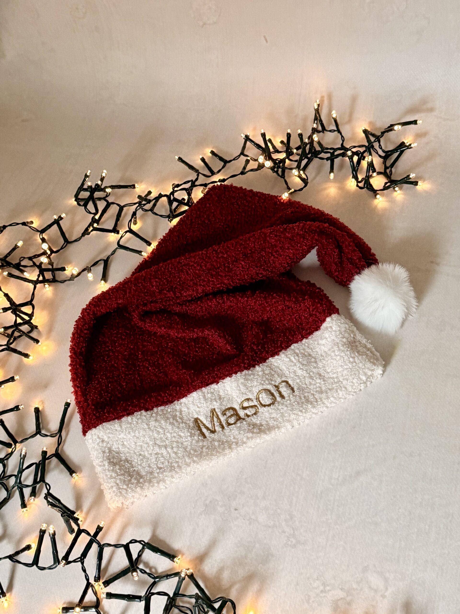 Kerstmuts met naam rood 3 Kerstmuts met naam rood