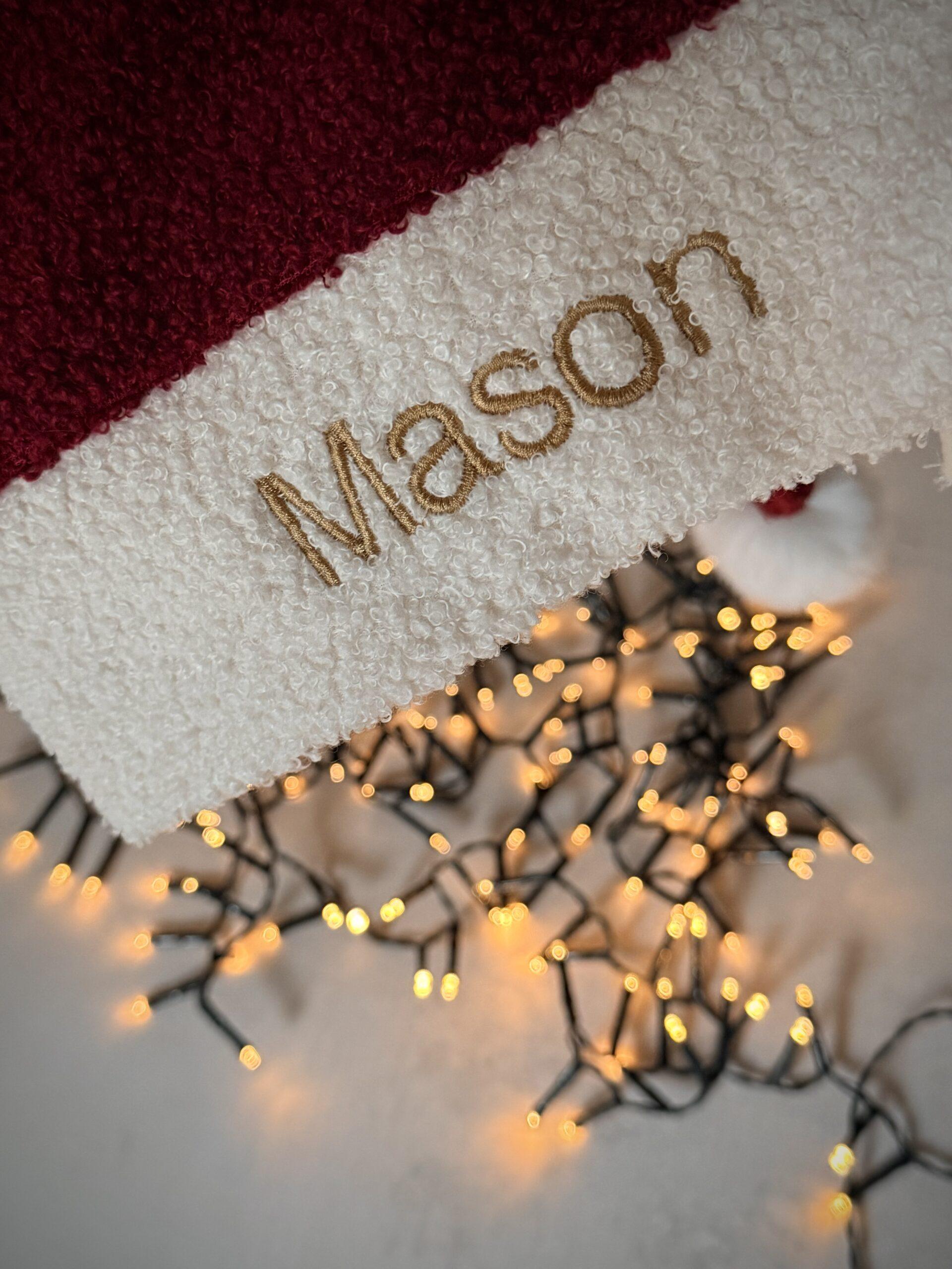 Kerstmuts met naam rood 5 Kerstmuts met naam rood