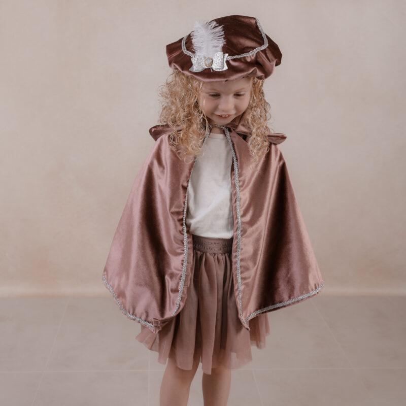 luxe pietenmuts en/of cape oud roze
