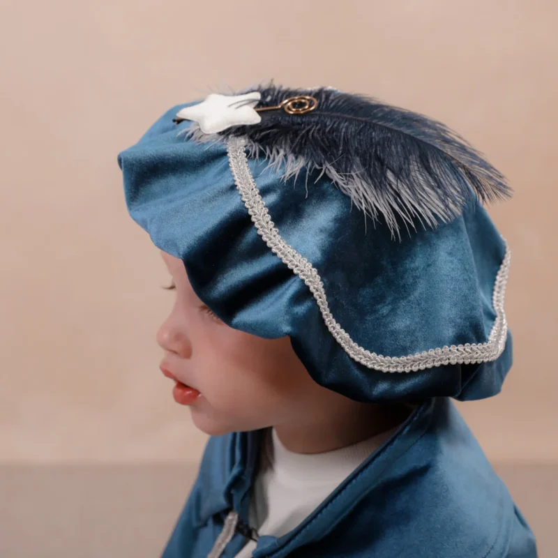 Luxe pietenmuts blauw met naam