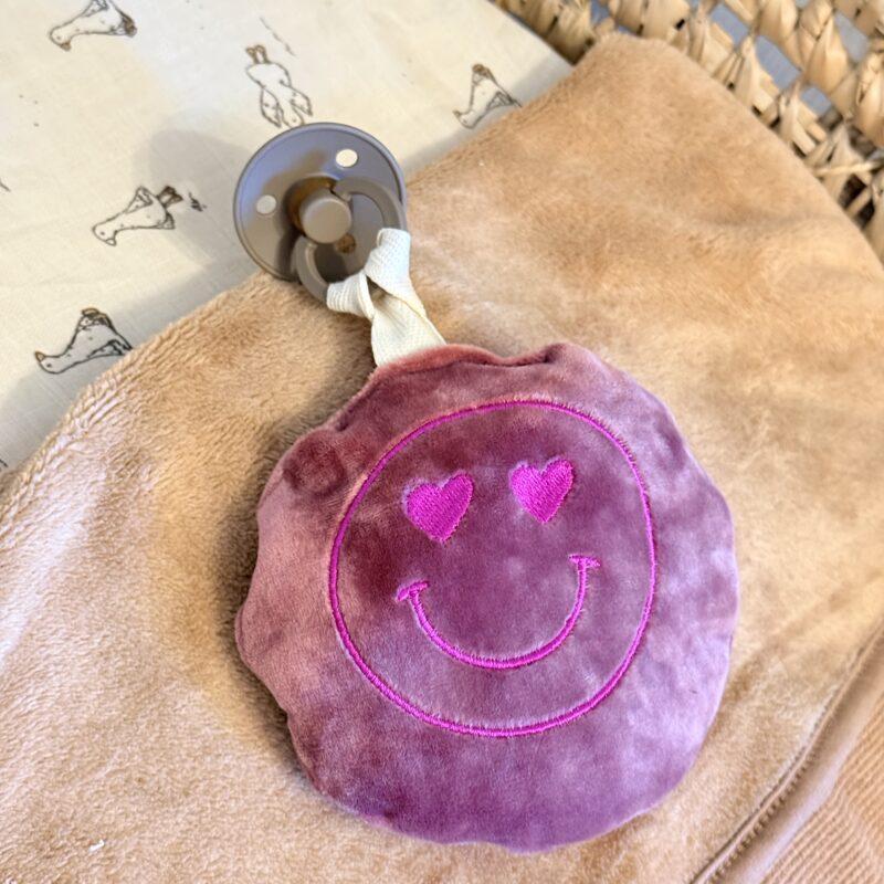 Speendoekje Smiley roze