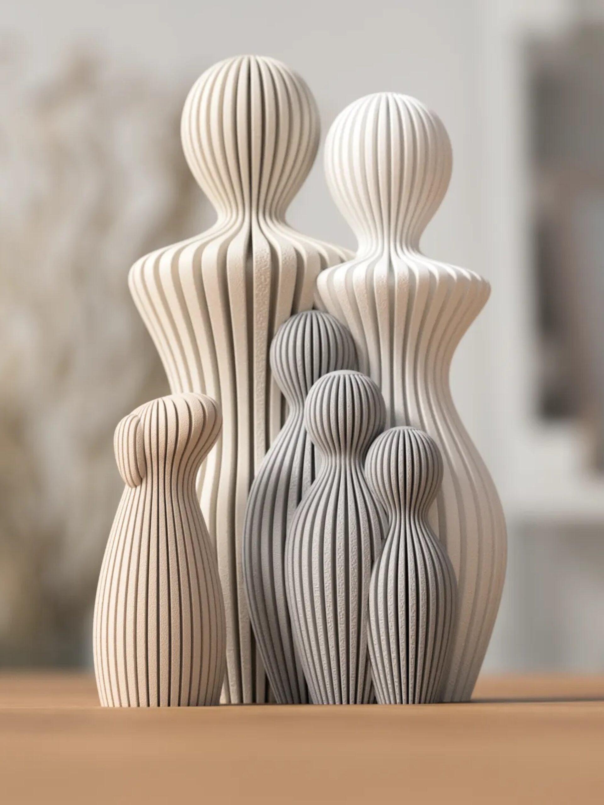 3D-geprint hondje 2 Gezin met hondje