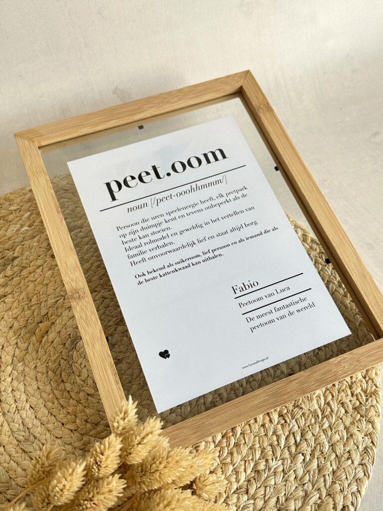 Hoe vraag ik een peetoom