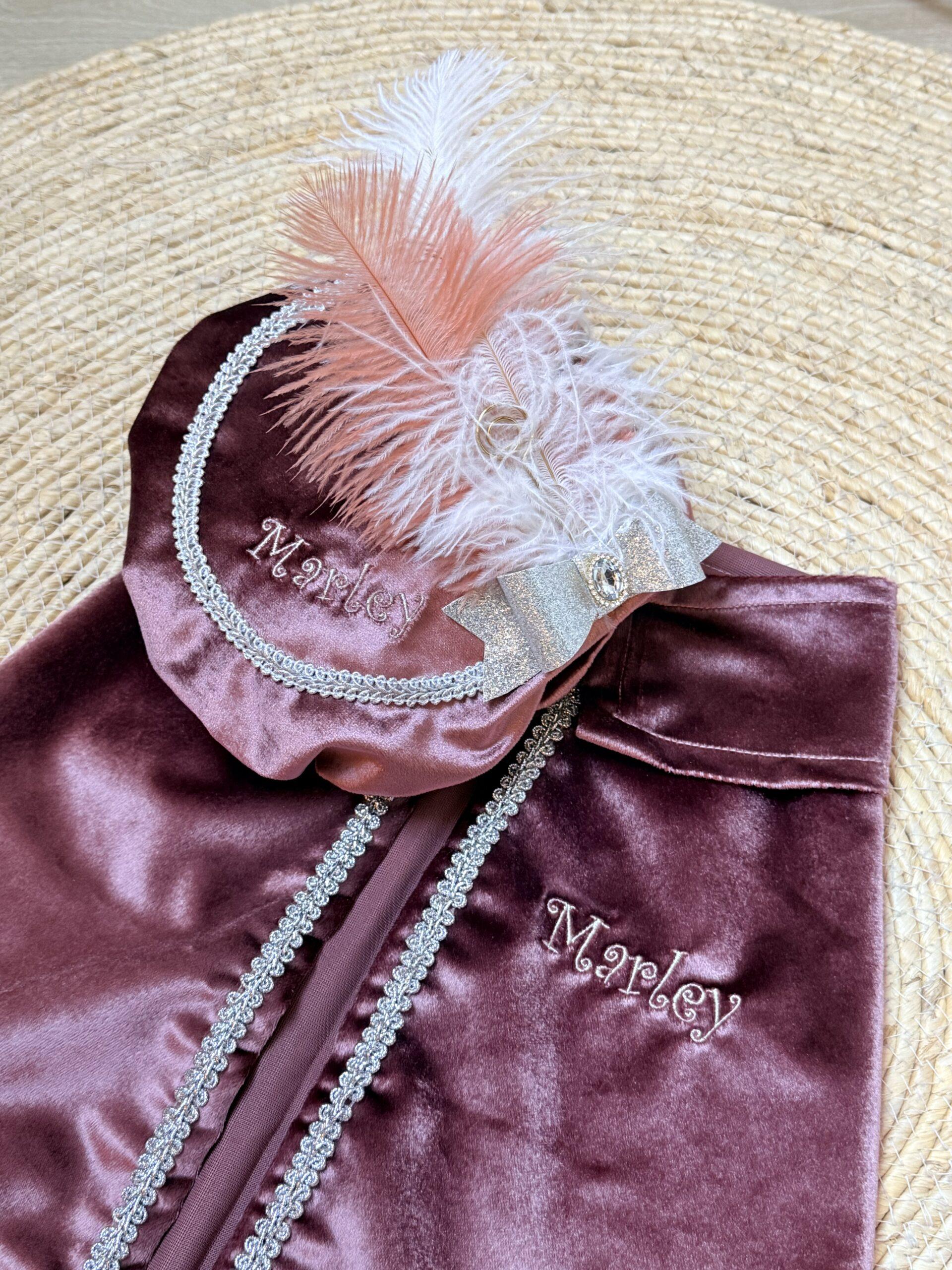 Luxe pietenmuts oud roze met naam 14 Pietenmuts met naam