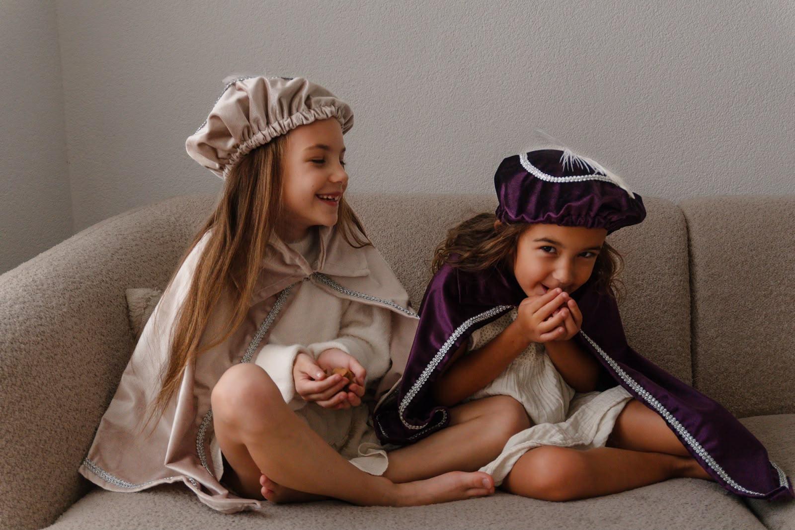Luxe pietencape paars met naam